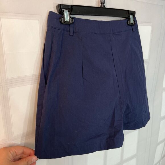 Mango NWT navy high waisted cotton shorts size small - Picture 6 of 10